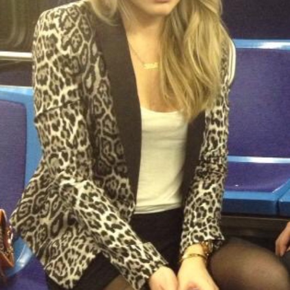 BCBG Maxazria Leopard Blazer sz S